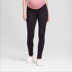 NWT Inset Panel Ponte Maternity Pants - black  XXL